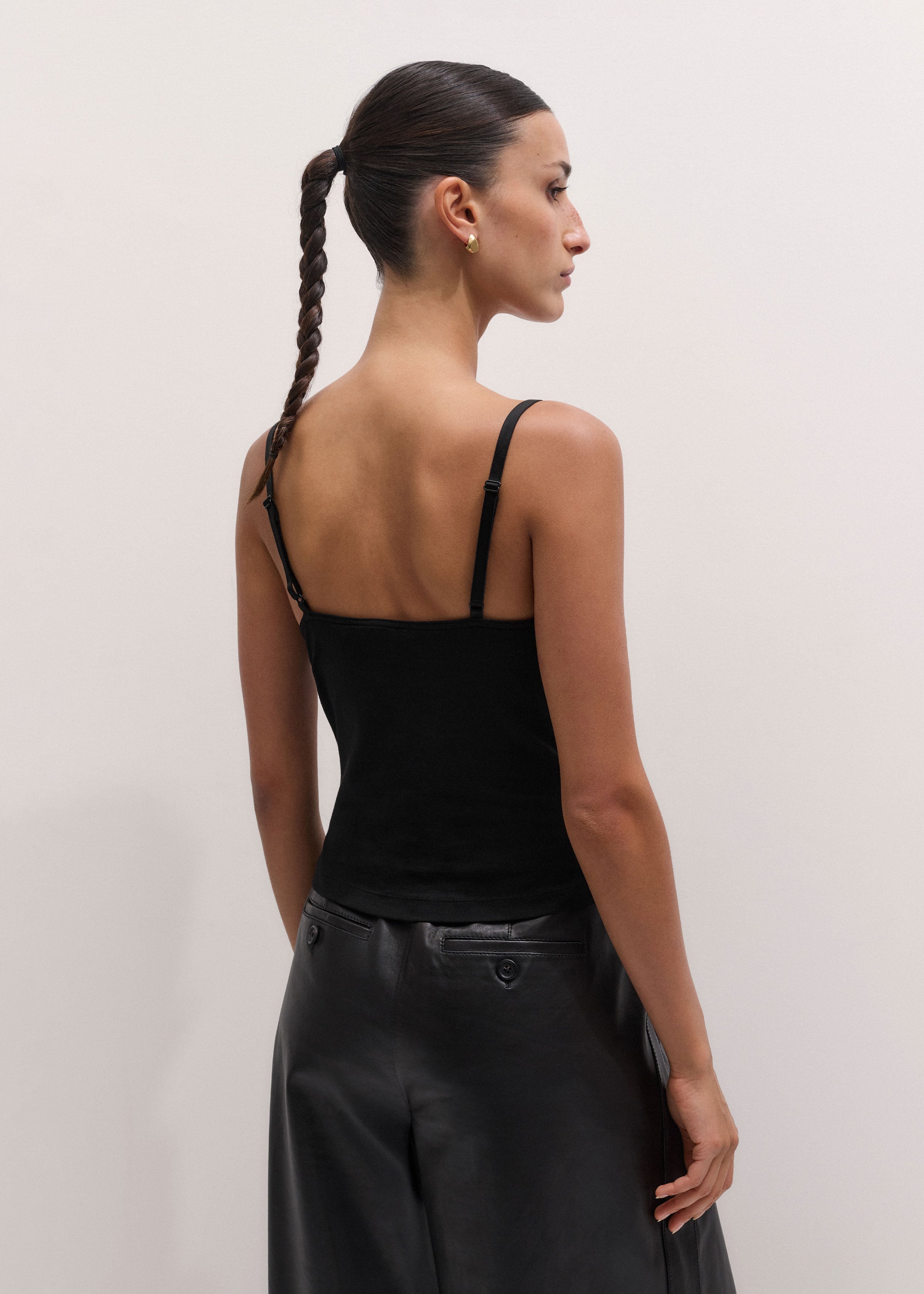 Women's Black Lace Trim Cami Top | ME+EM
