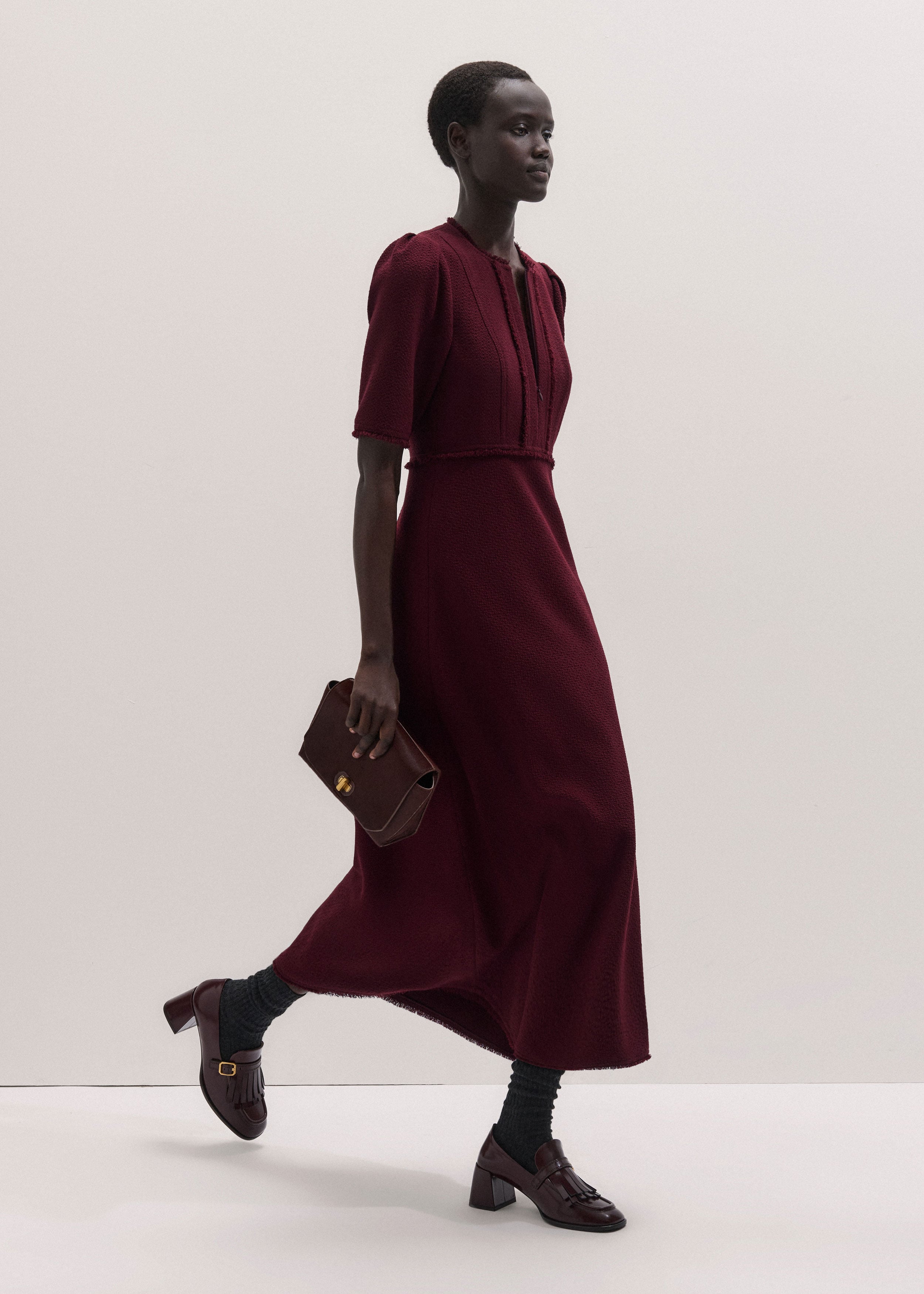 Fringe Slim Midi Dress