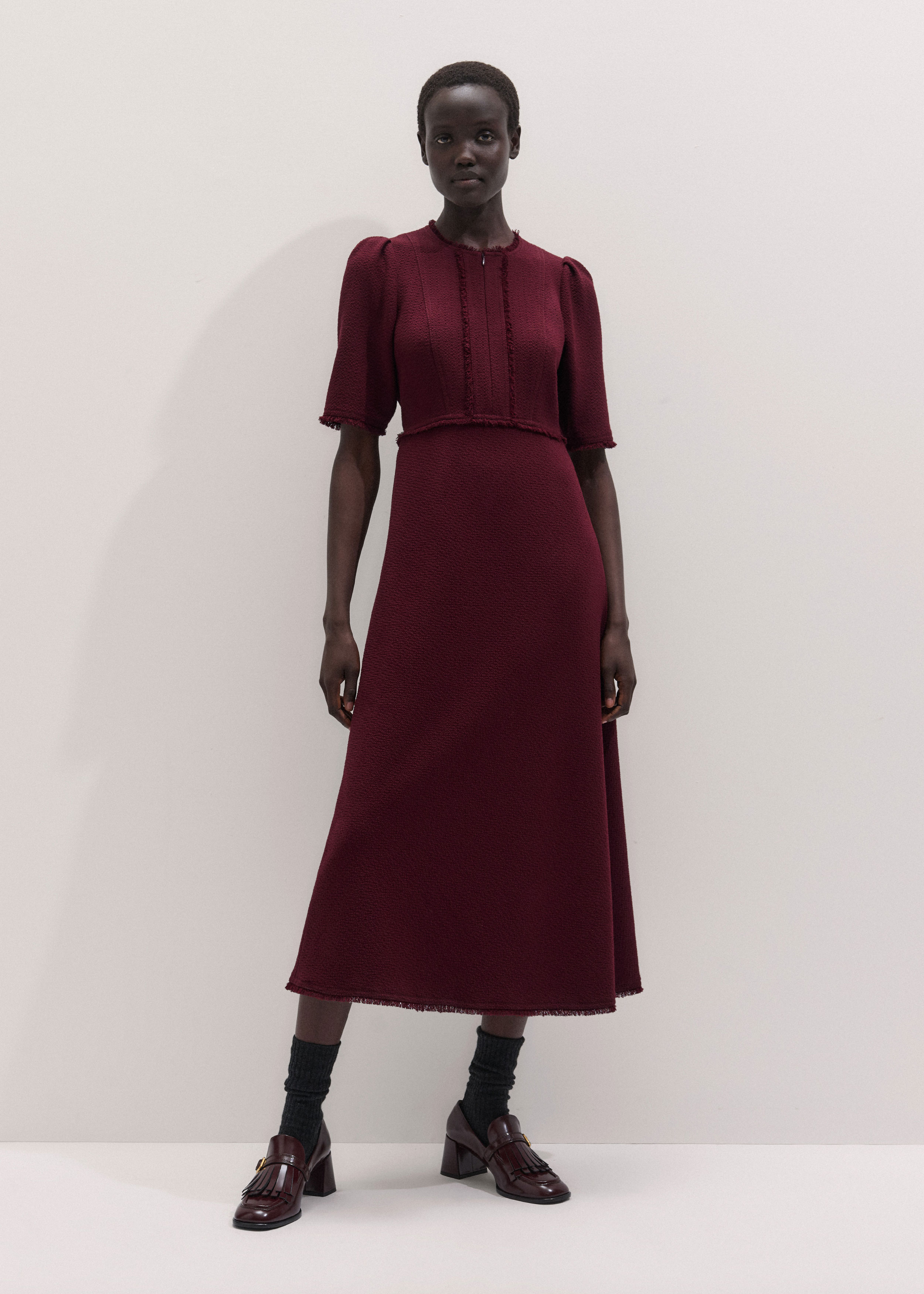 me and em burgundy dress Designer Midi Dresses | Luxury Midi Dresses COLOR:Coffee Open back wb america I.N.C. International Concepts Women's