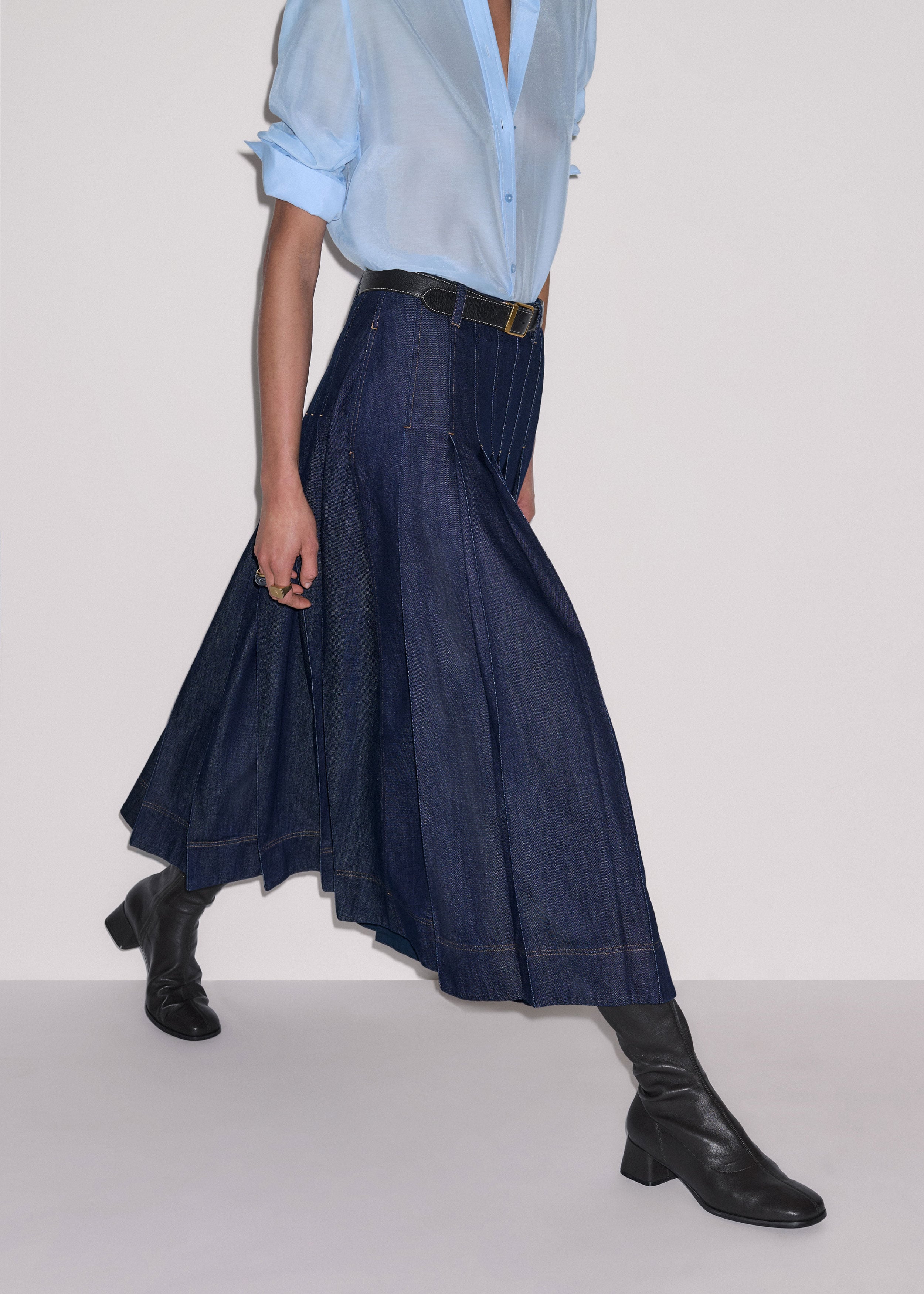 Pleated Maxi Skirt
