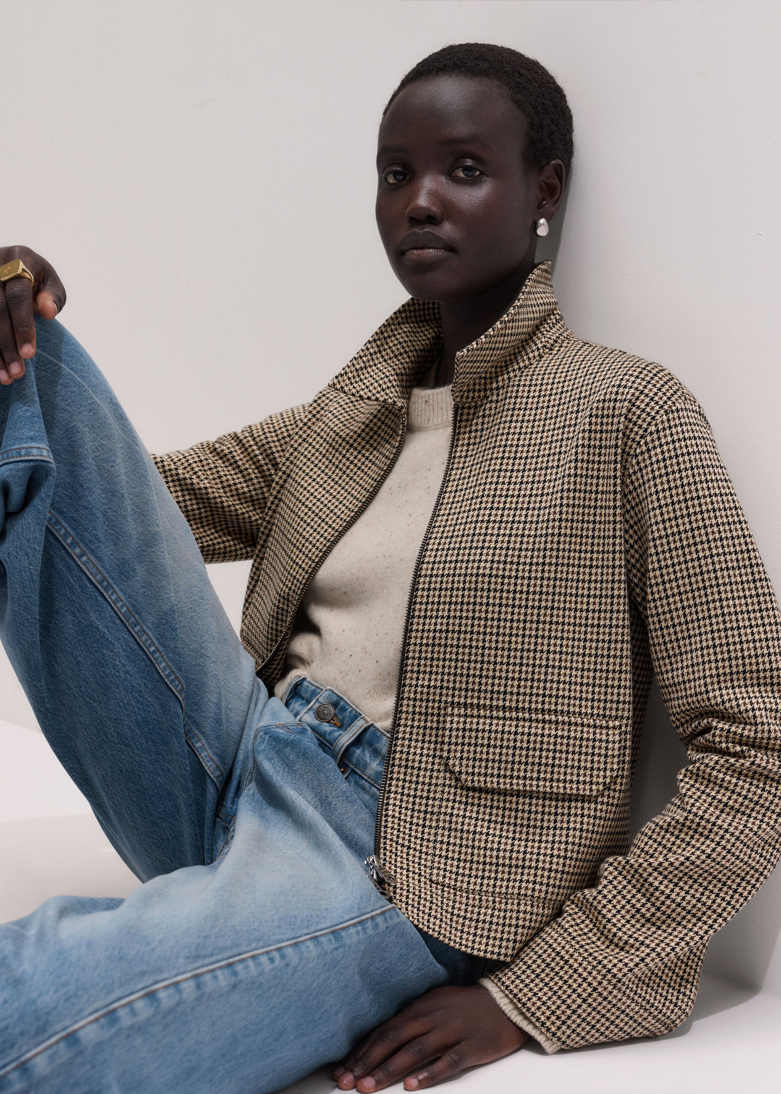Women's Brown Heritage Double Zip Jacket | ME+EM