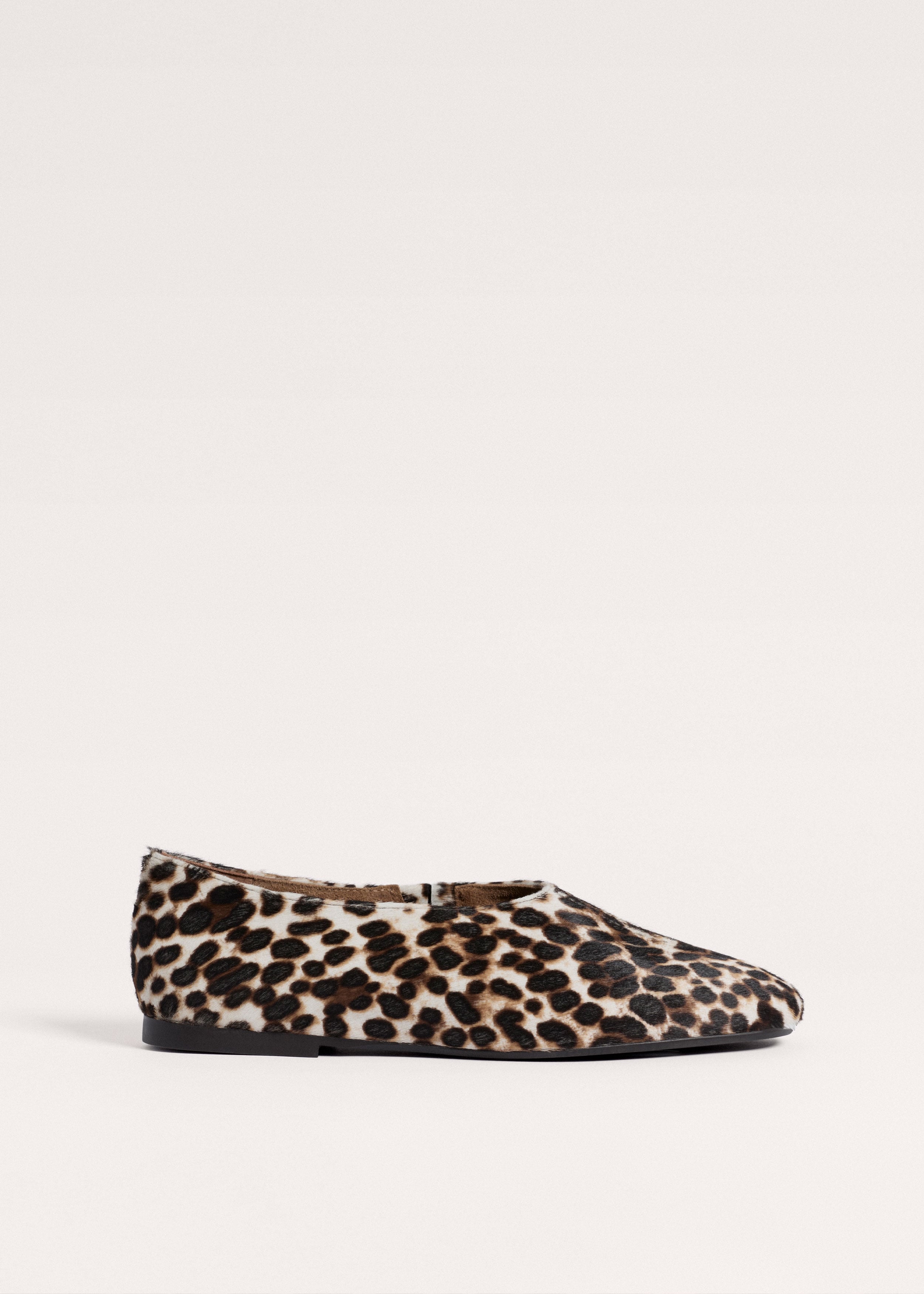 Leopard High Front Ballet Flat