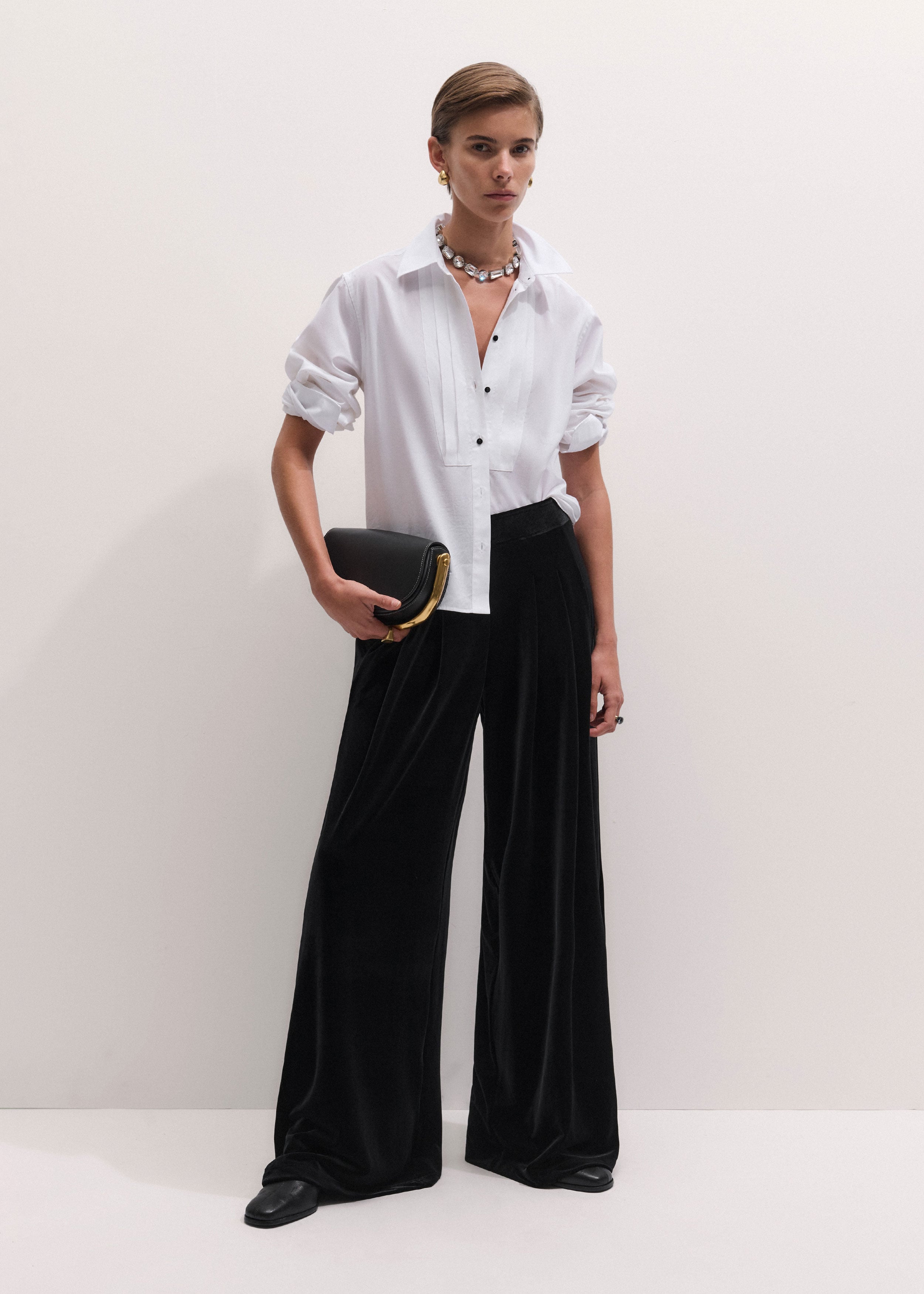 AM-PM Wide-Leg Trouser in Black